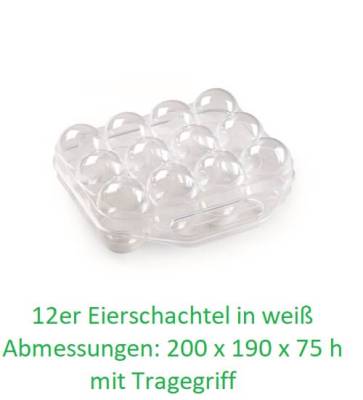 12er Eierhorde in weiß