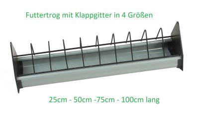 Futterrinnen - mit Klappgitter bis 100cm