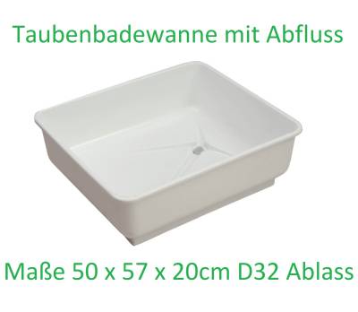 Tauben Badewanne in schwarz