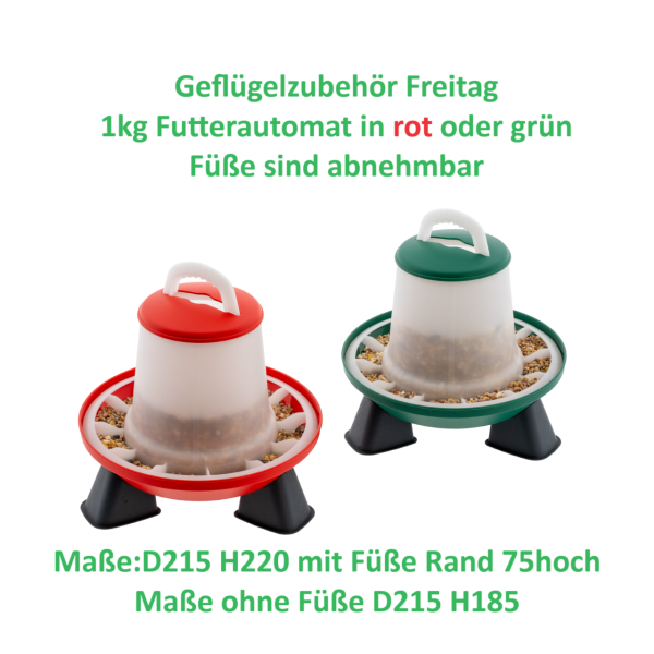 Futtersilo 1kg grün-rot