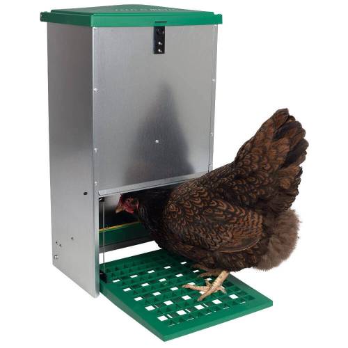 Futterautomat mit Trittklappe | Hühner