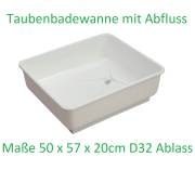Taubenbadewanne mit Abfluss schwarz
